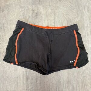 Nike Gray and Orange Sports Shorts